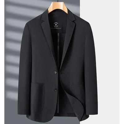 Herenpakken Lente en Herfst Nieuwe Stijl Heren Jong en Middelbaar Naadloos Strijkvrij Modetrend Anti-kras Pakjassen 4XL gray