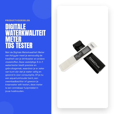 Dailygoods- Waterkwaliteit Tester Hoge Nauwkeurigheid - 3-in-1 Watermeter - TDS Meter - Temperatuurmeter - EC Meter - Ideaal voor Zwembaden/Aquaria