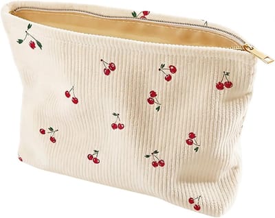 Schattig patroon cosmetica tasje voor meisjes, handzame make-up tas met ritssluiting, ideaal voor dagelijks gebruik en reizen, perfect voor schmink en accessoires