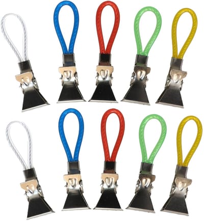 Gerimport Handdoekhaakjes - gekleurd - 10x - handdoekclips - ophanghaakjes