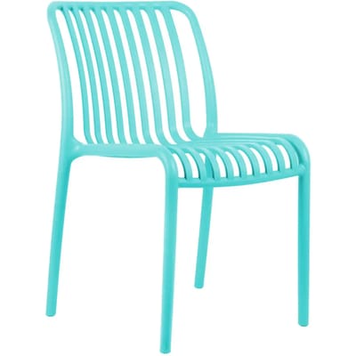 Leitmotiv Stoel Glee - Turquoise - 58x42x79cm - 2 stuks - Scandinavisch - Woonkamer - Slaapkamer