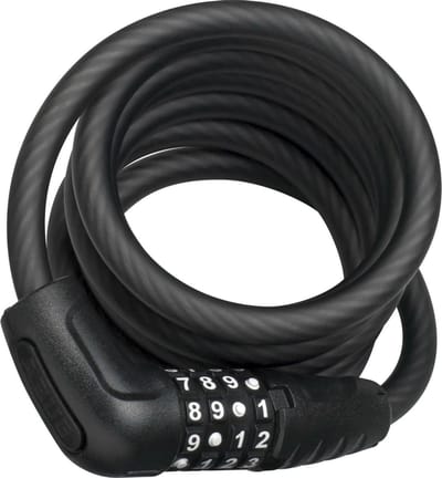 Fietsslot ABUS Spiraalkabelslot - Numero 5510C - Security level 3 - zwart - 180 cm - Geschikt voor stadsfietsen en kinderfietsen