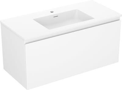 Mexen Orio badkamerkast 100 cm met wastafel Otis, 1 lade, wit mat - 91A10-10047-1-BF01-W18M01