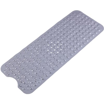 Badkamer Douchemat 40x100cm PVC Antislip Lange Strip Douchematten met Zuignappen voor Thuis grijs