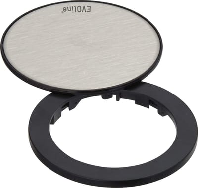 Afdekring met sluiting - Draaiplug - Wateraansluiting - Eenvoudige montage - 59mm diameter - Zwart roestvrij staal