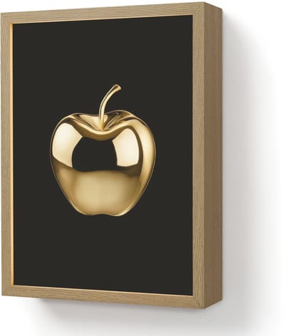 Wandlamp 30x40 cm - Oplaadbaar - Appel - Goud - Chrome - Zwart - Wandlampen binnen woonkamer - Slaapkamer lamp - Decoratieve nachtlamp - Vloerlamp draadloos