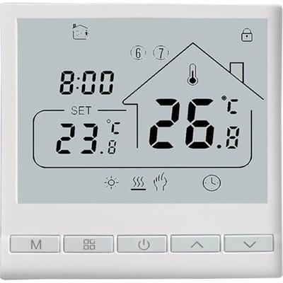 Slimme Thermostaat 5+2 Programmeerbare 16A Elektrische Verwarming Thermostaat DIY Installeren LCD Display Smart 16A Electric Heating wit