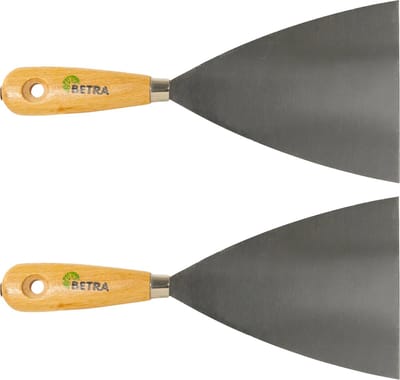 Betra Plamuurmes - 2x - werkbreedte 120 mm - conisch geslepen staal - houten greep
