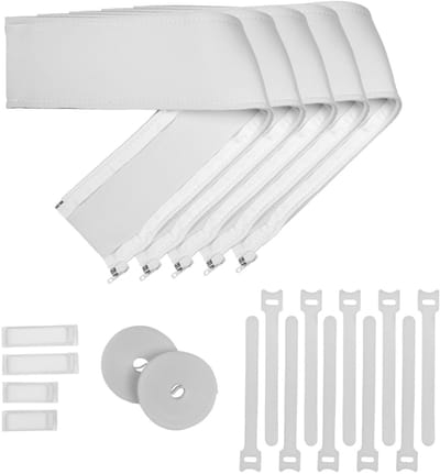 Arozzi Kabelmanagement Set - Sleeves - Clips - Klittenband - Wit