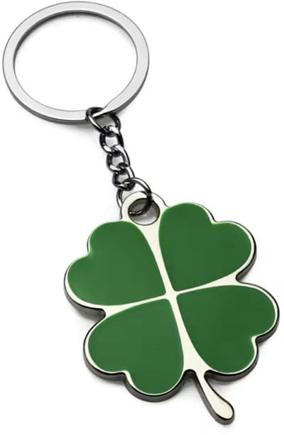 Finnacle - Sleutelhanger - klavertje vier - Luck of the Irish - gelukswens - Cadeau - Good Luck - 2 stuks