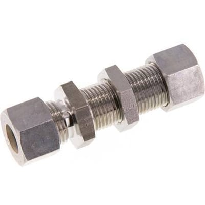 12L RVS Rechte Knelfitting Schotdoorvoer 315bar ISO 8434-1