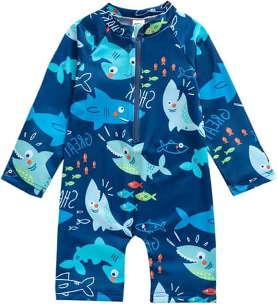 Eéndelige zwemoutfit voor pasgeborenen met rits, UV-bescherming, ideaal voor strand en zwembad