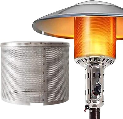 Terrashaard Onderdeel - Vervangingsdeel Verwarming - Buiten Verwarmen - Roestvrij Staal - 26 cm Diameter - Zilverkleurig