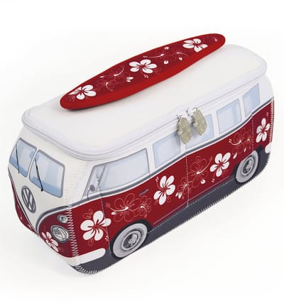 BRISA VW Collection - Volkswagen neopreen universele make-up-, cosmetica-, reisapotheek-tas in T1 Bulli Bus-design