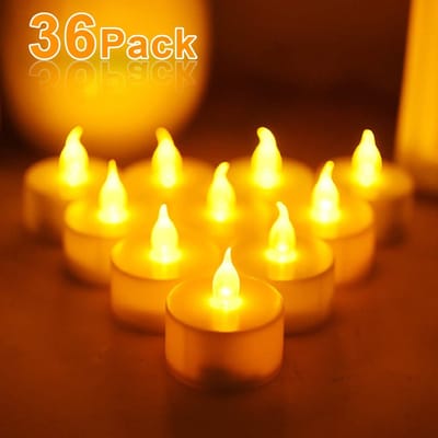 Dailygoody - LED Kaarsen - Flameless Tealights - Energiezuinig en Veilig - 36 Stuks - Decoratieve Verlichting - Geschikt voor Feestdagen en Bruiloften