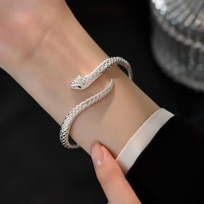 Bracelet forme serpent bracelet femme bijoux cadeau gray