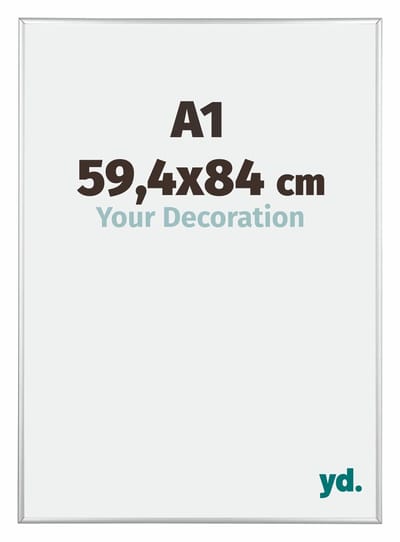 Your Decoration - Puzzellijst 59,4x84 cm - Zilver Hoogglans - Puzzellijst 1500-2000 stukjes - Aluminium Fotolijst - Kent