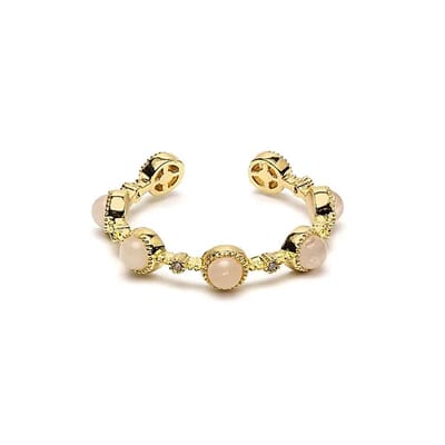 Open ring met rozenkwarts – ±2 cm