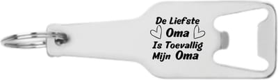 Akyol - de liefste oma is toevallig mijn oma flesopener - Oma - beste oma - cadeautje - verrassing - familie - 105 x 25mm