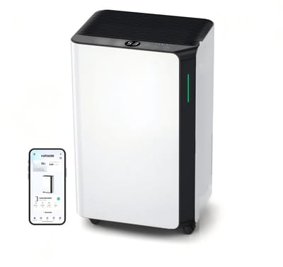HUMILABS OL12-BD023F 12L Luchtontvochtiger met Vochtigheidsindicatielampjes, 2L Watertank, 24U Timer, 3 Modi, Dekkingsgebied 15-25m² wit