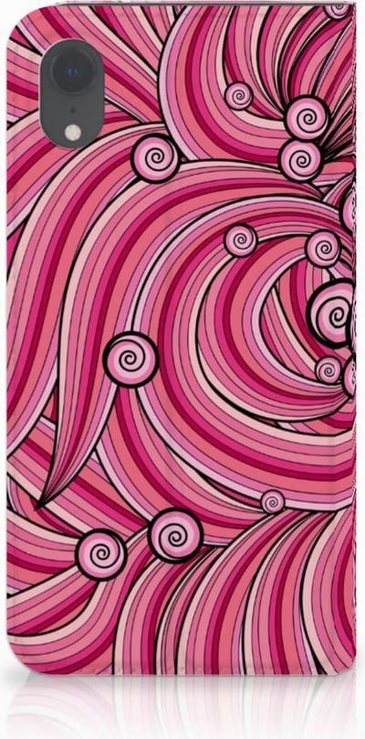 Apple iPhone Xr Bookcase Swirl Pink
