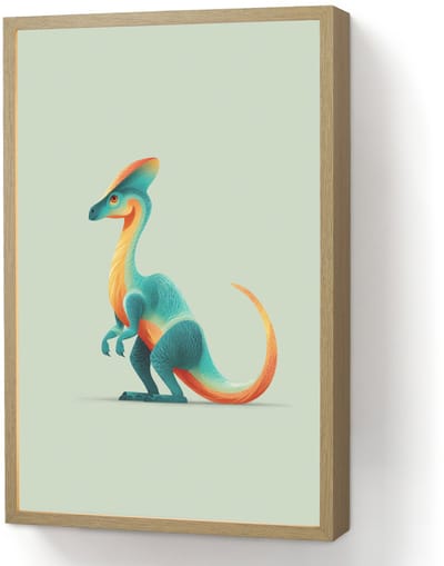 Nachtlampje 40x60 cm - Kinder lamp - Staart - Dino - Minimalistisch - Blauw - Tafellamp kinderkamer draadloos - Slaapkamer lampje - Bedlamp kinderen - Kinderlampje - Wandlamp babykamer - Nachtlampjes