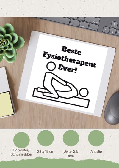 Akyol - beste fysiotherapeut Muismat - Beste fysiotherapeut - therapeut - cadeau - 23 bij 19 cm