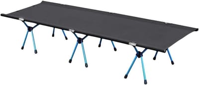 Camping Bed - Opvouwbaar Buitenbed - Ontspannen Buiten - 12 Steunpoten - 190x65 cm - Zwart