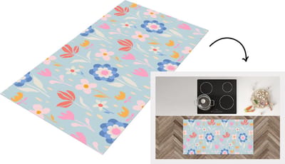 Keukenloper - Loper keuken - Bloemen - Planten - Patroon - 120x60 cm - Keukenloper vinyl