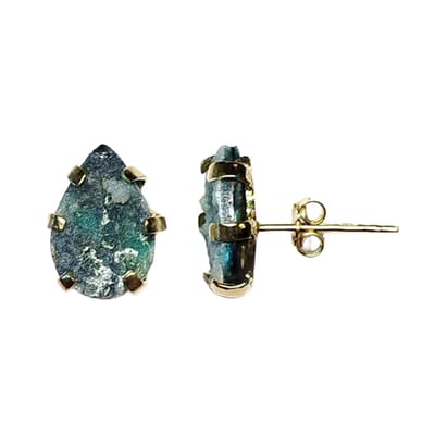 Cavill - 6,5ct Silica Druzy Oorbellen - 925 Sterling Zilver Verguld - Peervormig - Blauw Sprankelend - Elegant Indonesisch Stijl
