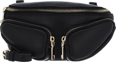 SEIDENFELT MANUFAKTUR Schoudertas Kinda Beltbag Smooth Black / Gold Zwart