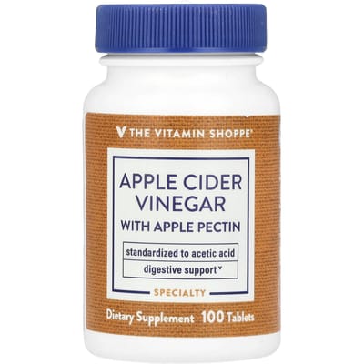 The Vitamin Shoppe, vinaigre de cidre de pomme avec pectine de pomme, 100 comprimés