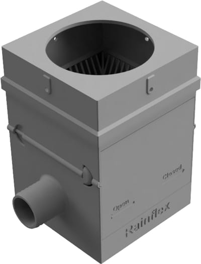 Rainflex - multifunctioneel vulautomaat - voor ronde regenpijp diam 8 cm en 10 cm-met filterlade