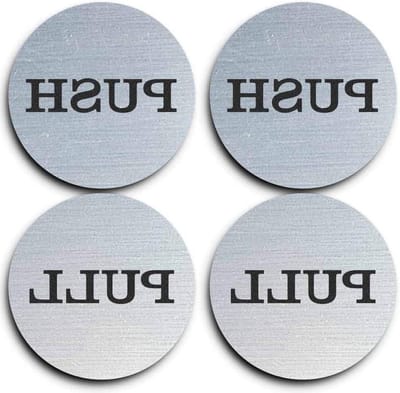 Deur Zilver - Duw Trek Bord - Deur Gebruik - Roestvrij Staal - 2 Inch - Zilver