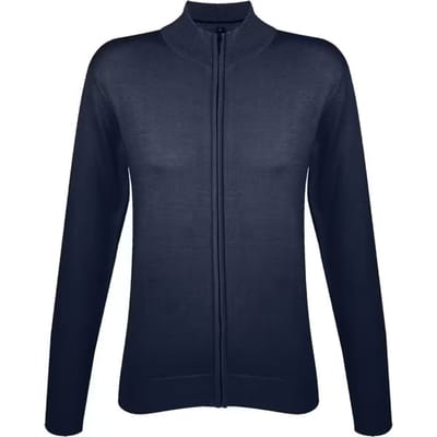 SOLS Gebreid vest met volledige rits dames/dames (Marine)