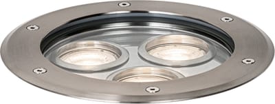 QAZQA tribus - Moderne Grondspot - 3 lichts - Ø 19.8 cm - Staal - Buitenverlichting