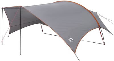 vidaXL - Campingzeil - waterbestendig - Grijs - en - Oranje - 695 - x - 580 - x - 200 - cm