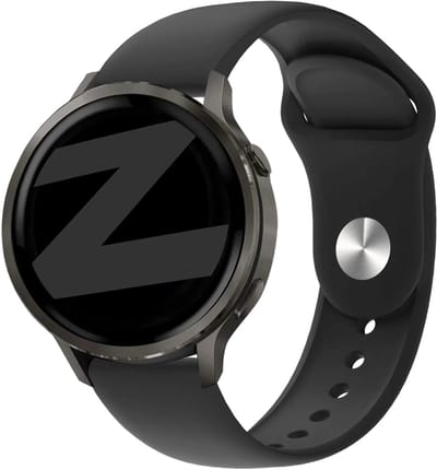 Bandz Siliconen sport 'Deluxe' bandje geschikt voor Garmin Vivoactive 4s / Vivomove 3s / Venu 4 - 41mm / Venu 3s / Venu 2s / Forerunner 265s / Forerunner 255s - Zwart