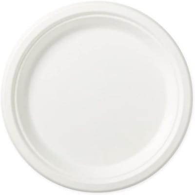 Ronde biologisch afbreekbare en composteerbare wegwerpborden (50 stuks, Ø 26 cm)