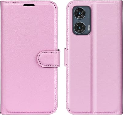 Coverup Hoesje - Geschikt voor Motorola Edge 50 Fusion Hoesje - Coverup Book Case - Roze