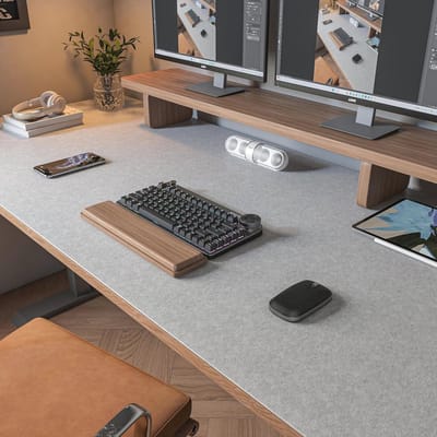 Grote bureauonderlegger van vilt 120 x 60 cm - Antislip bureaubescherming voor kantoor en thuis