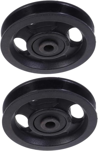 Fitness Katrol - Oefenwiel - Kracht Training - Ijzeren Kern - 10x10CM - Zwart