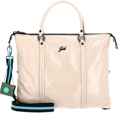 Gabs Leren Schoudertas G3 Plus TG Glass Tube Black Shoulder Bag Sasso Beige