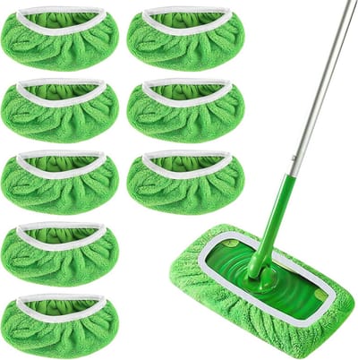8 Herbruikbare Vloerdoeken voor Swiffer Mop - Vochtige en Droge Doeken met Hoge Water- en Vuilopname
