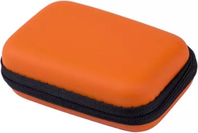 Opberg hoesje - Hard Case - Etui - Organizer - Sleutels - Oordopjes - Laadkabels - USB - Geld - Opbergen - Oranje