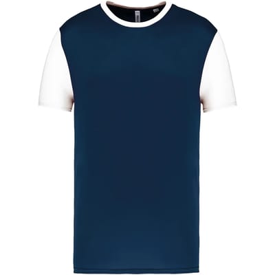 SportSportshirt Kind 10/12 years (10/12 ans) Proact Ronde hals Korte mouw Sporty Navy / White 100% Polyester