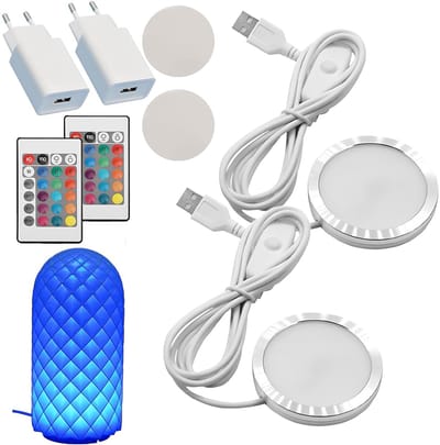 LED Lamp Set voor 3D Printers - 2 Stuks RGB Lichtstrips met USB Adapter, Ideaal voor Nachtverlichting en Modelverlichting, Geschikt voor Diverse 3D Printer Modellen