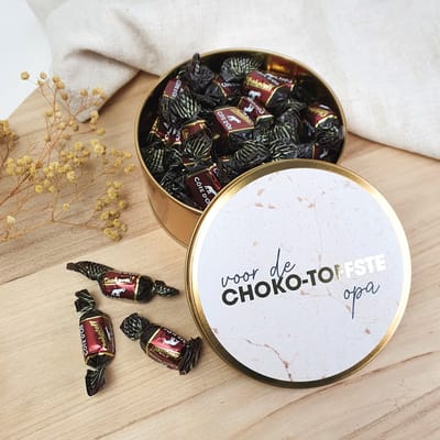 Blikken doos - Opa - GRATIS 400g VULLING - Opa cadeau - Cadeau opa - Liefste opa - Vaderdag - Gelukkige verjaardag - Happy birthday - Opa - Voor opa - Voor de tofste opa