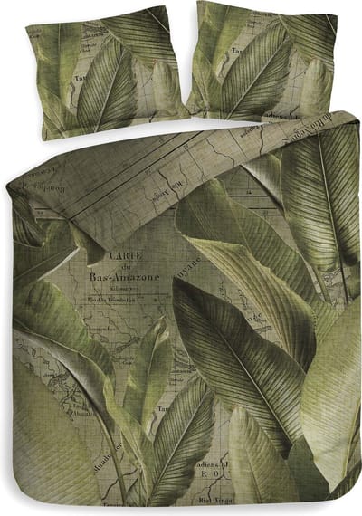Heckettlane Bruna Dekbedovertrek - Lits-jumeaux - Katoen - 240x200-220cm - Groen