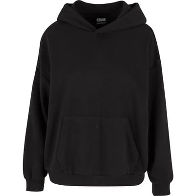Urban Classics Ladies Light Terry Oversized Hoody Trui met capuchon zwart 3XL